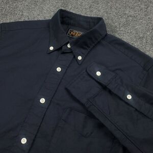 Beams Plus Oxford Dress Shirt Mens Small Black Button Down Made In Japan Cotton